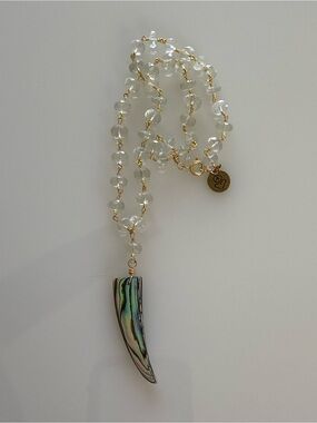 Crystal Quartz & Abalone Necklace